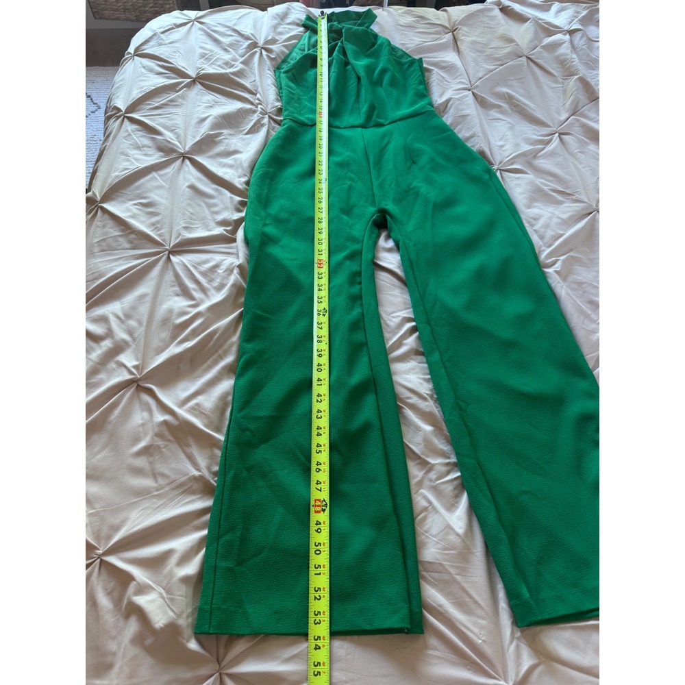 Julia Jordan Green Halter Neck Wide Leg Jumpsuit Wedding Guest Party Size 10 - Picture 7 of 8